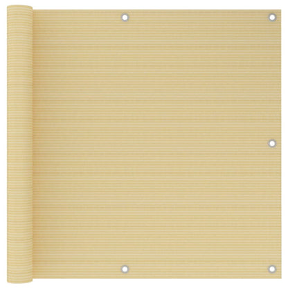 vidaXL Balcony Screen Beige 90x300 cm HDPE