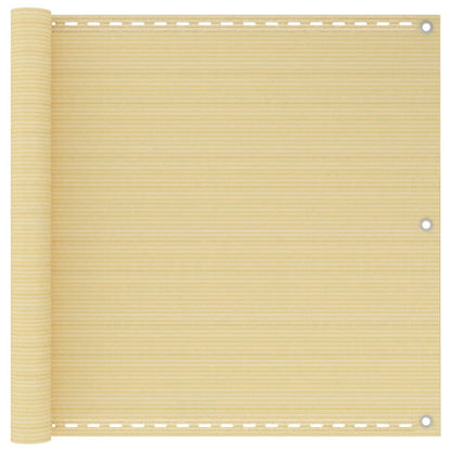 310912 vidaXL Balcony Screen Beige 90x300 cm HDPE