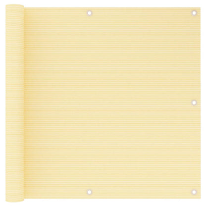 vidaXL Balcony Screen Beige 90x500 cm HDPE