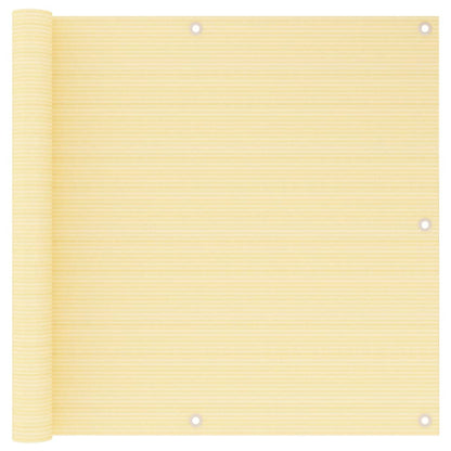 vidaXL Balcony Screen Beige 90x600 cm HDPE