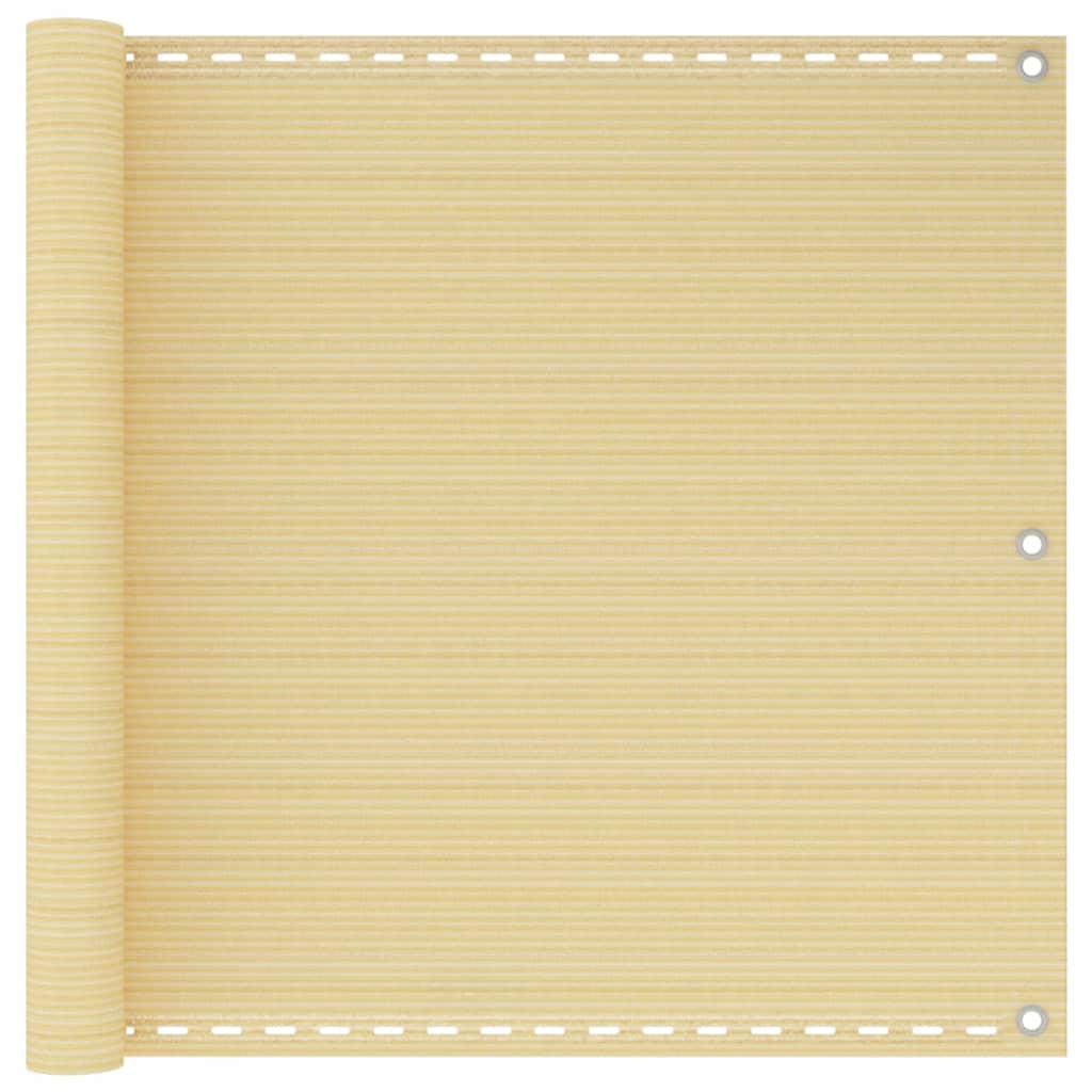 310915 vidaXL Balcony Screen Beige 90x600 cm HDPE