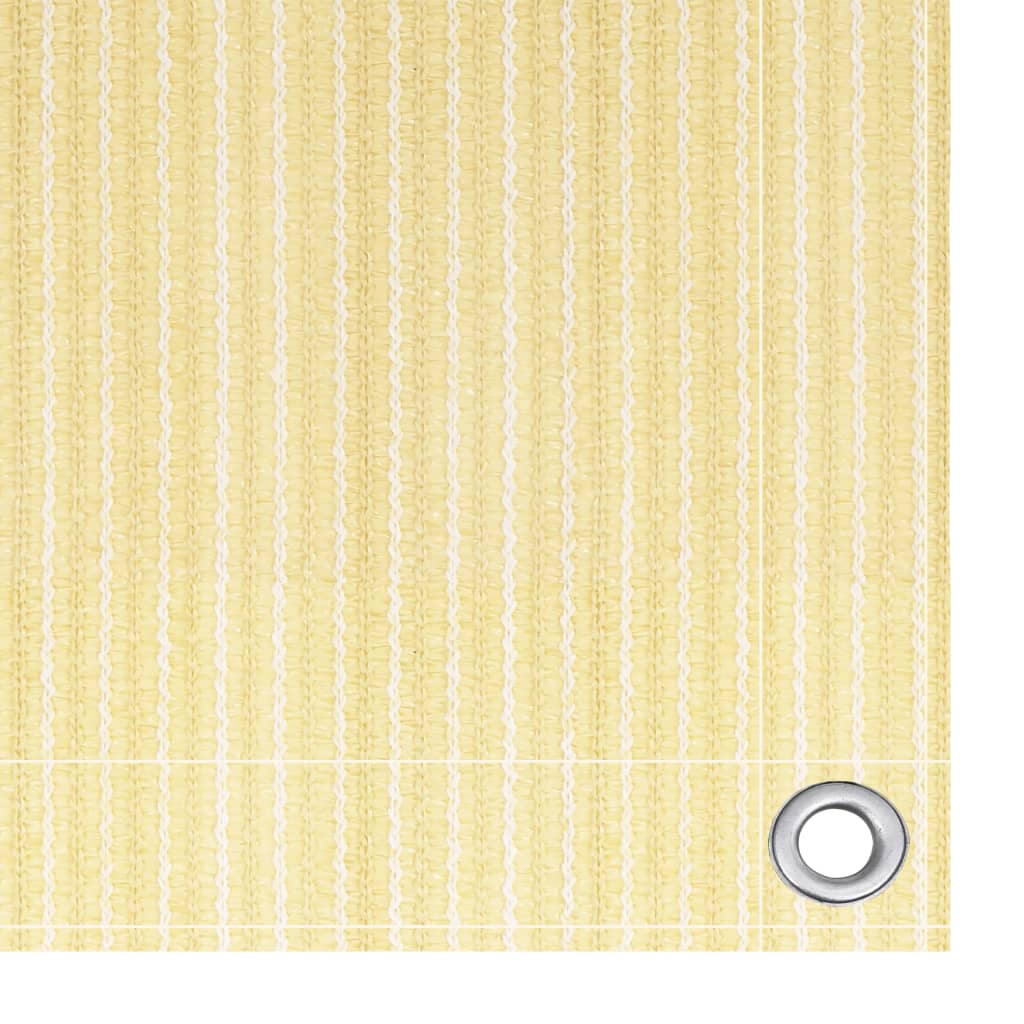 vidaXL Balcony Screen Beige 90x600 cm HDPE