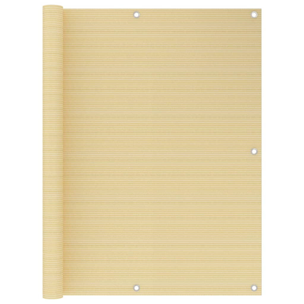 vidaXL Balcony Screen Beige 120x400 cm HDPE