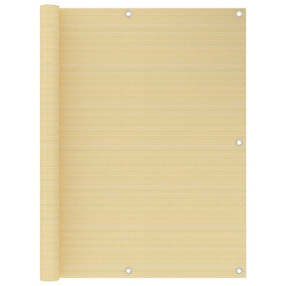 vidaXL Balcony Screen Beige 120x400 cm HDPE