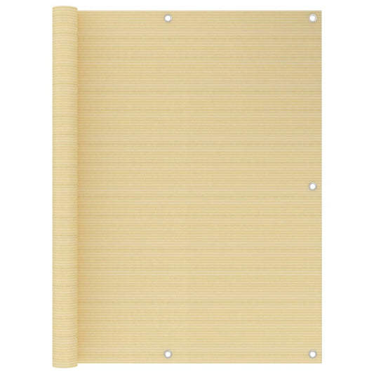 vidaXL Balcony Screen Beige 120x600 cm HDPE