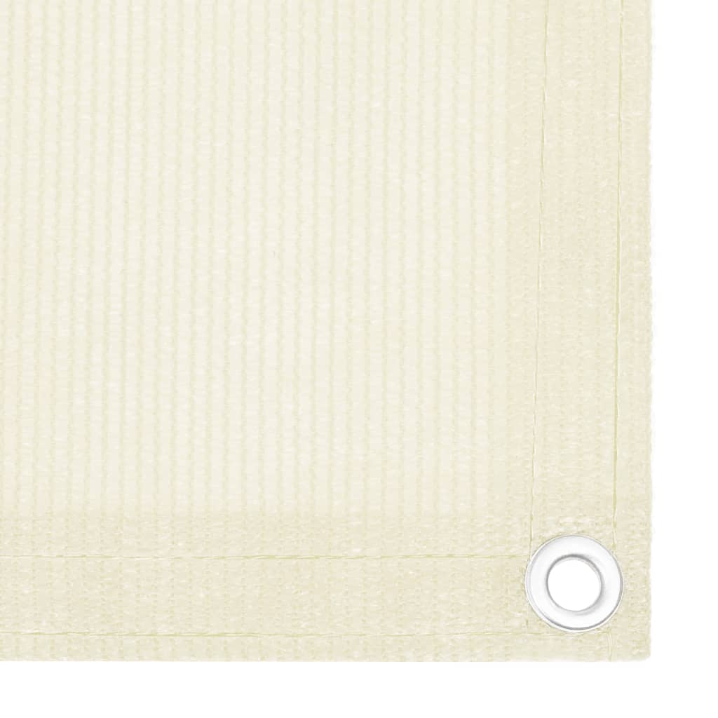 vidaXL Balcony Screen Cream 75x400 cm HDPE