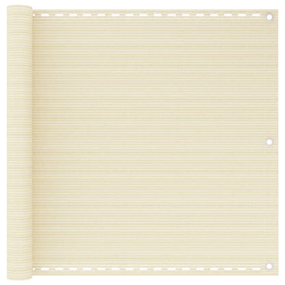 310924 vidaXL Balcony Screen Cream 90x300 cm HDPE