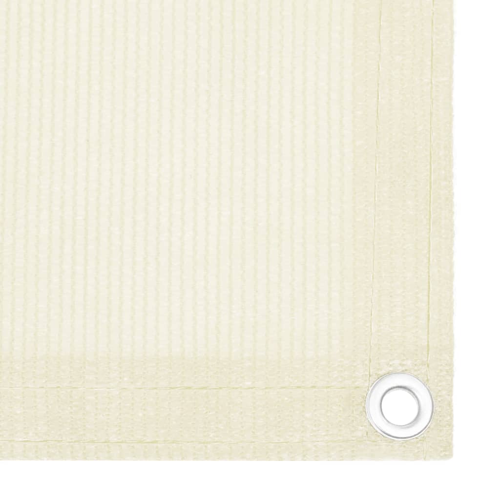vidaXL Balcony Screen Cream 90x400 cm HDPE