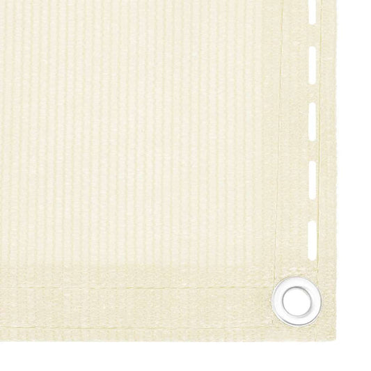 vidaXL Balcony Screen Cream 90x500 cm HDPE