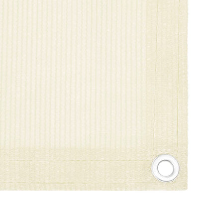 vidaXL Balcony Screen Cream 90x600 cm HDPE