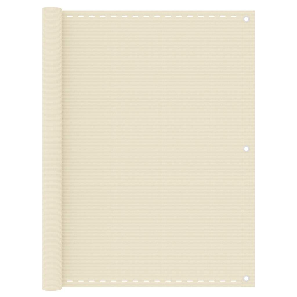 310931 vidaXL Balcony Screen Cream 120x600 cm HDPE