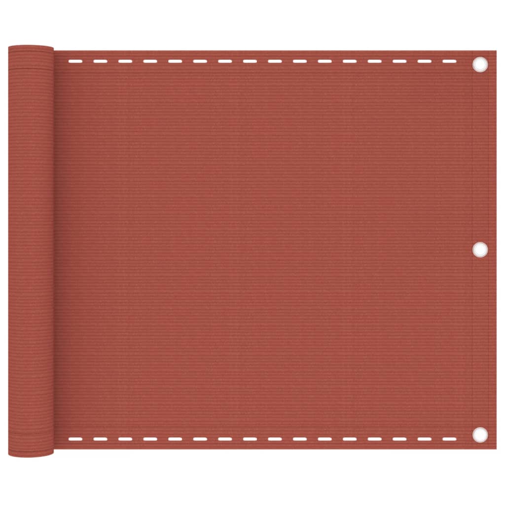 310945 vidaXL Balcony Screen Terracotta 75x400 cm HDPE