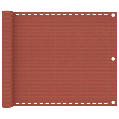310945 vidaXL Balcony Screen Terracotta 75x400 cm HDPE