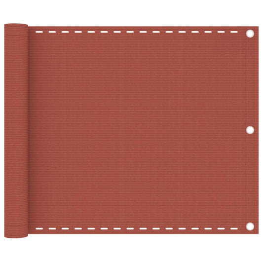 310945 vidaXL Balcony Screen Terracotta 75x400 cm HDPE