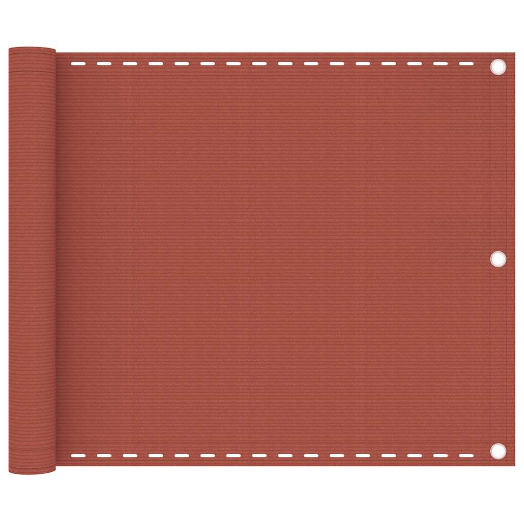 310946 vidaXL Balcony Screen Terracotta 75x500 cm HDPE