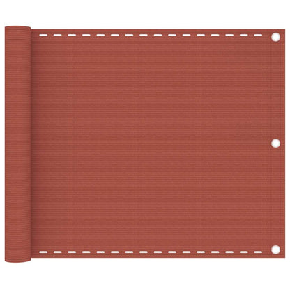 310946 vidaXL Balcony Screen Terracotta 75x500 cm HDPE