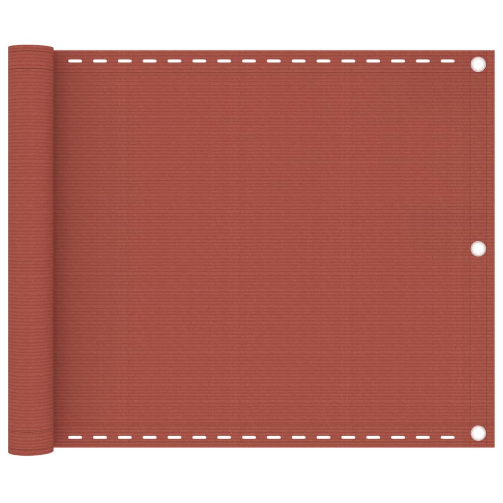 vidaXL Balcony Screen Terracotta 75x600 cm HDPE