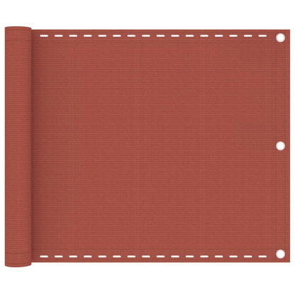 vidaXL Balcony Screen Terracotta 75x600 cm HDPE