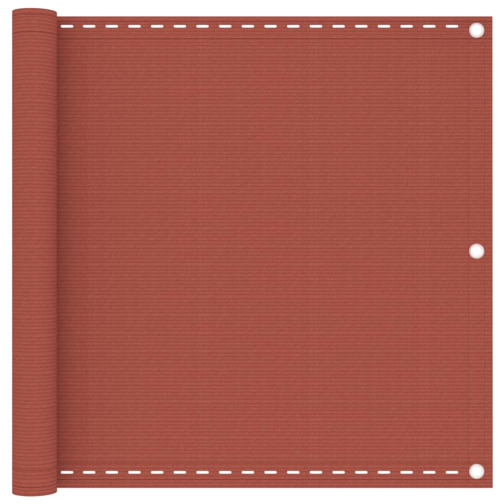 vidaXL Balcony Screen Terracotta 90x400 cm HDPE