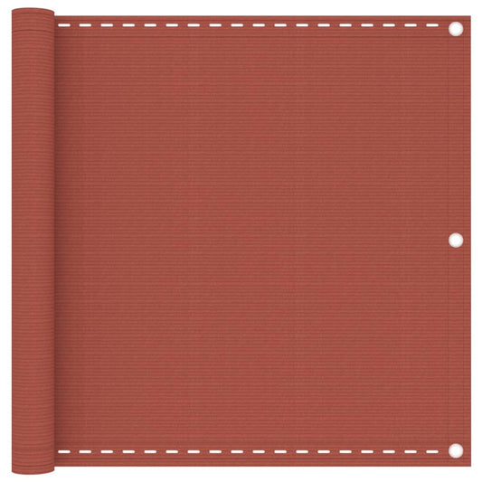 vidaXL Balcony Screen Terracotta 90x400 cm HDPE