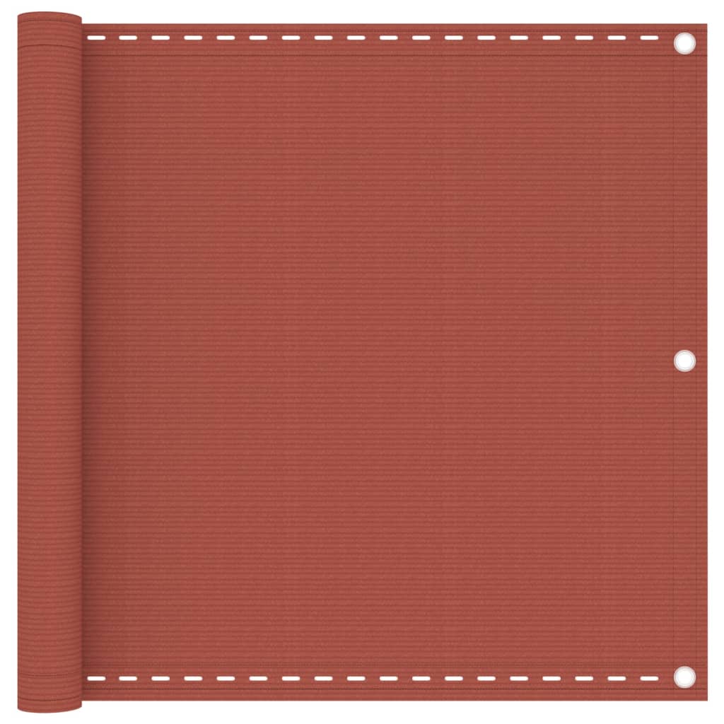 vidaXL Balcony Screen Terracotta 90x500 cm HDPE
