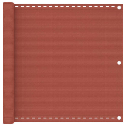 vidaXL Balcony Screen Terracotta 90x500 cm HDPE