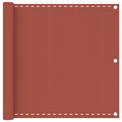 310950 vidaXL Balcony Screen Terracotta 90x500 cm HDPE