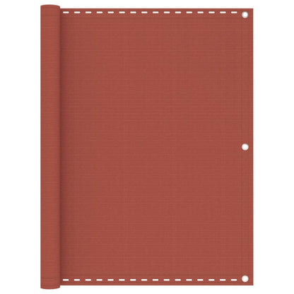 vidaXL Balcony Screen Terracotta 120x400 cm HDPE