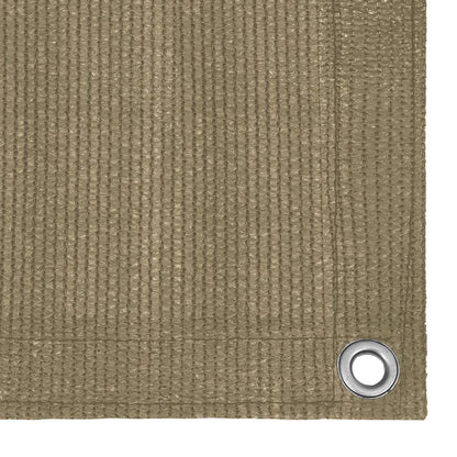 vidaXL Balcony Screen Taupe 75x500 cm HDPE