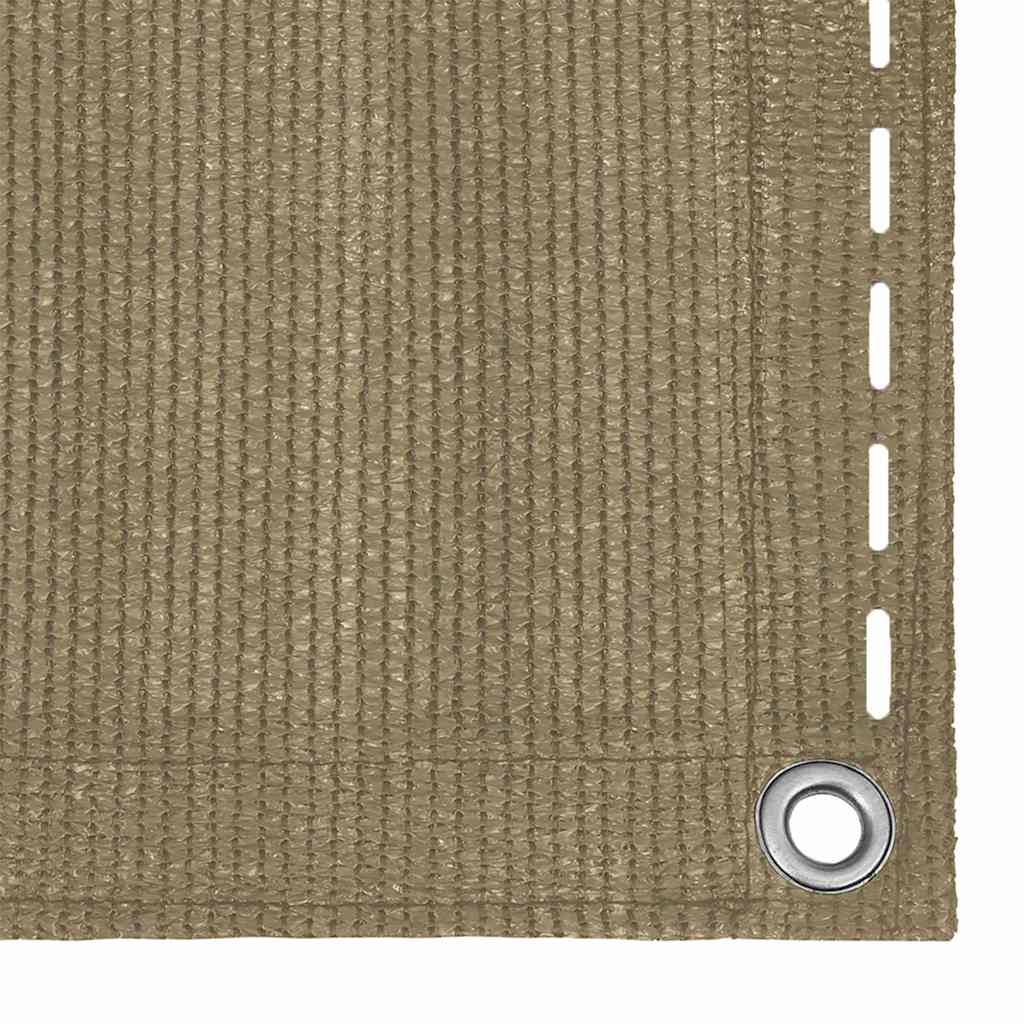 310958 vidaXL Balcony Screen Taupe 75x500 cm HDPE