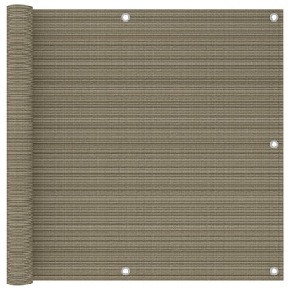 vidaXL Balcony Screen Taupe 90x300 cm HDPE