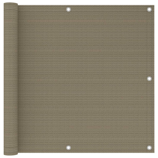 vidaXL Balcony Screen Taupe 90x300 cm HDPE