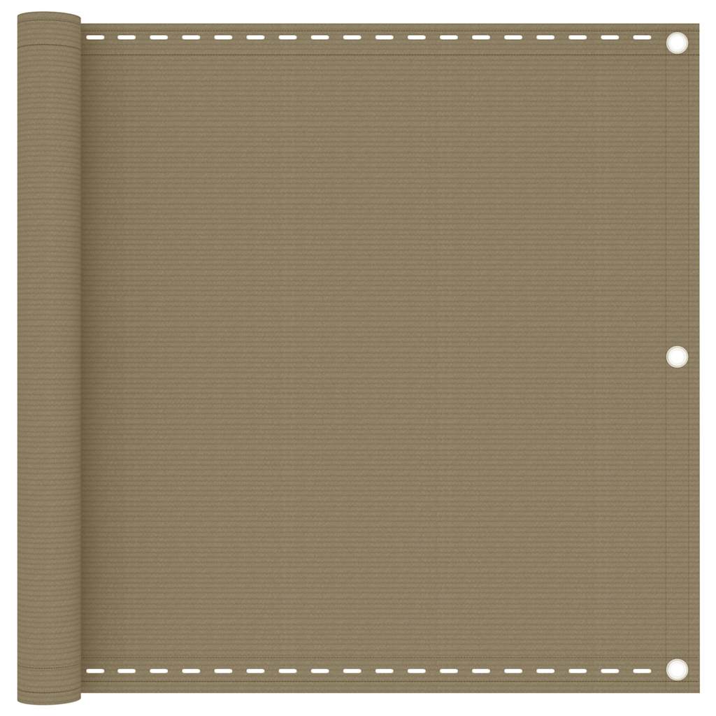 310960 vidaXL Balcony Screen Taupe 90x300 cm HDPE