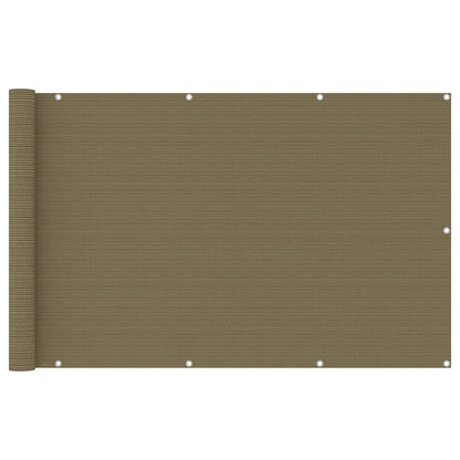 vidaXL Balcony Screen Taupe 120x400 cm HDPE