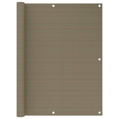 vidaXL Balcony Screen Taupe 120x500 cm HDPE