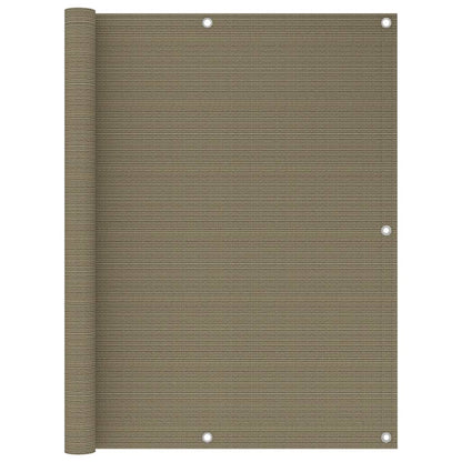 vidaXL Balcony Screen Taupe 120x600 cm HDPE