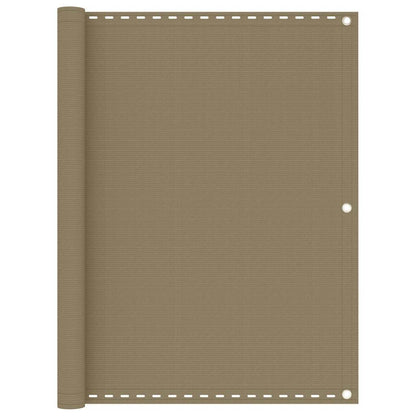 310967 vidaXL Balcony Screen Taupe 120x600 cm HDPE