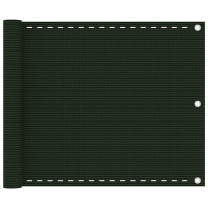 vidaXL Balcony Screen Dark Green 75x300 cm HDPE