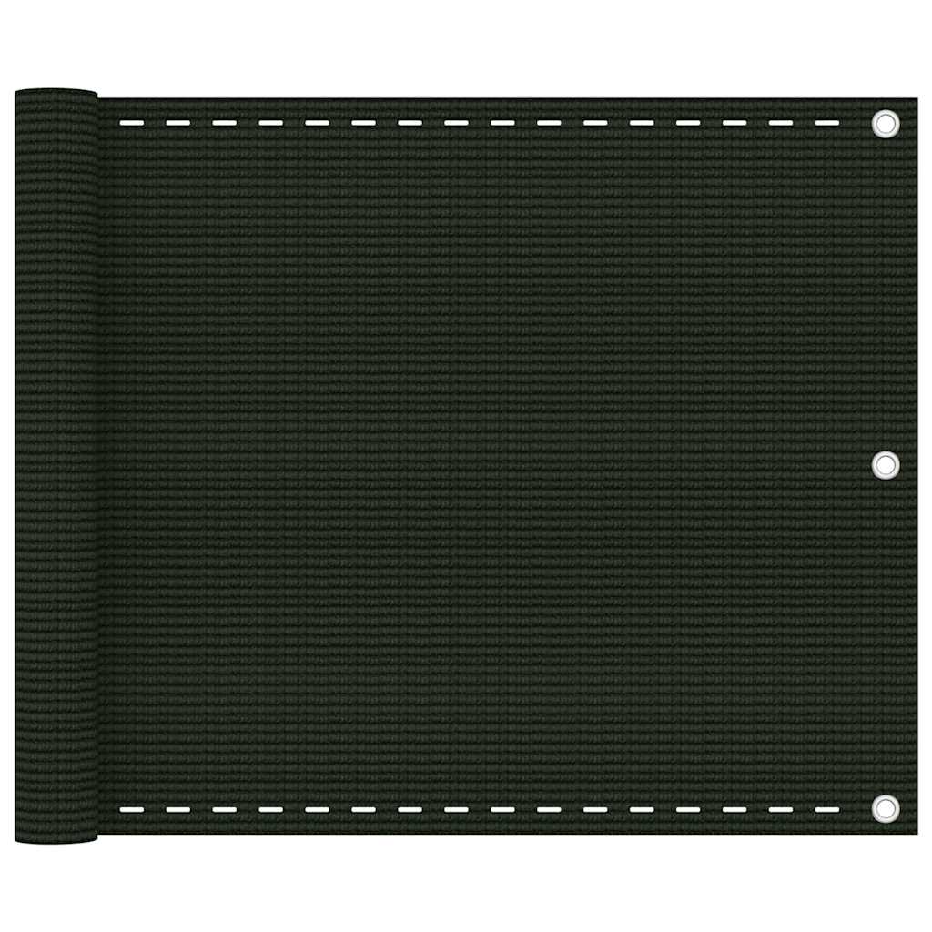 310968 vidaXL Balcony Screen Dark Green 75x300 cm HDPE