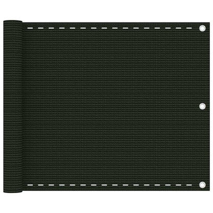 310968 vidaXL Balcony Screen Dark Green 75x300 cm HDPE