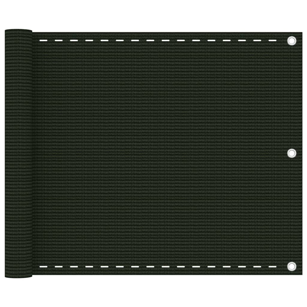 310969 vidaXL Balcony Screen Dark Green 75x400 cm HDPE