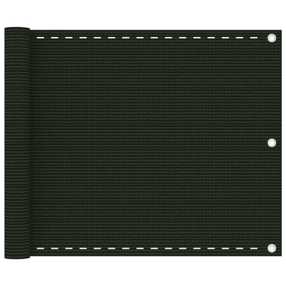 310969 vidaXL Balcony Screen Dark Green 75x400 cm HDPE