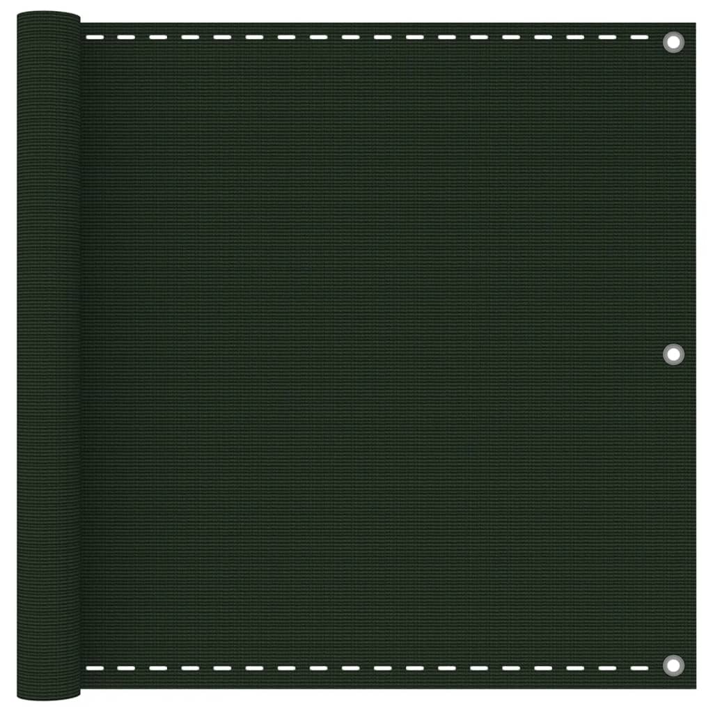 vidaXL Balcony Screen Dark Green 90x300 cm HDPE
