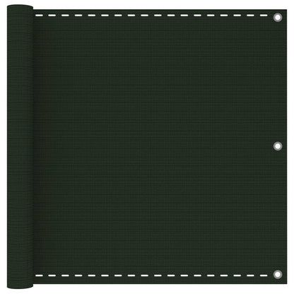 vidaXL Balcony Screen Dark Green 90x400 cm HDPE