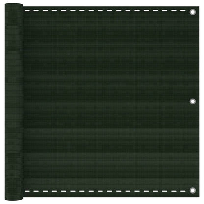 vidaXL Balcony Screen Dark Green 90x500 cm HDPE