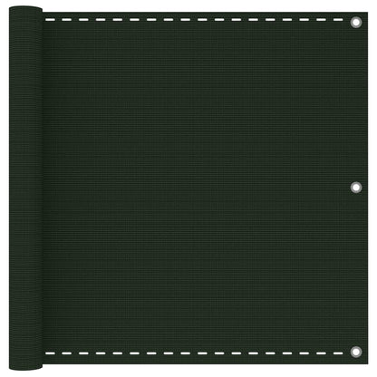 vidaXL Balcony Screen Dark Green 90x600 cm HDPE