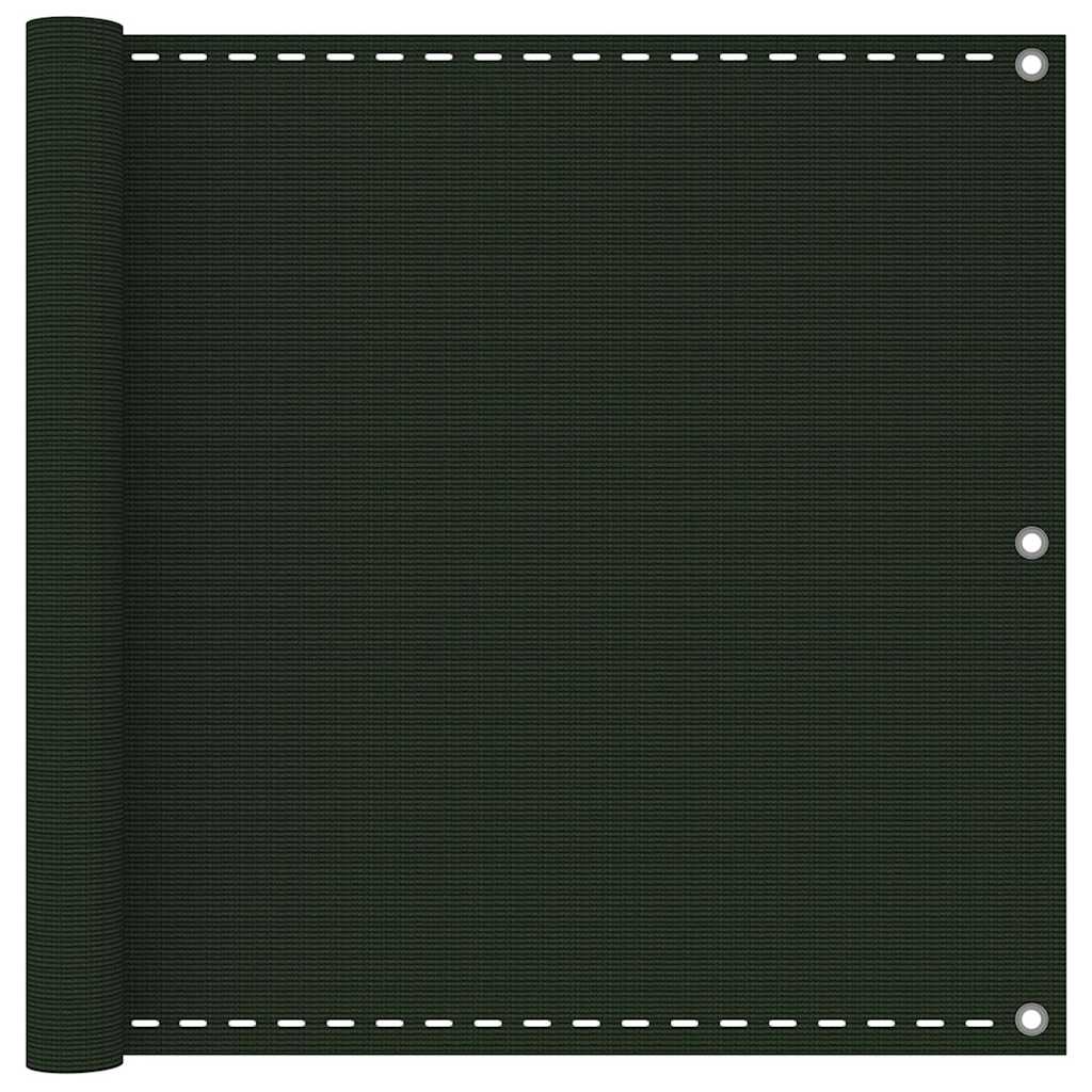 310975 vidaXL Balcony Screen Dark Green 90x600 cm HDPE