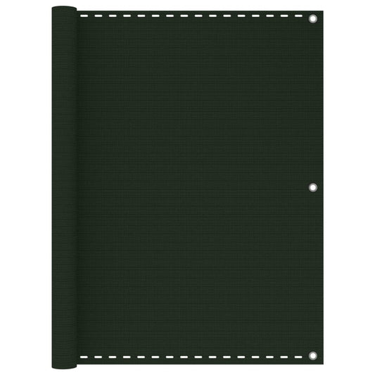 vidaXL Balcony Screen Dark Green 120x300 cm HDPE