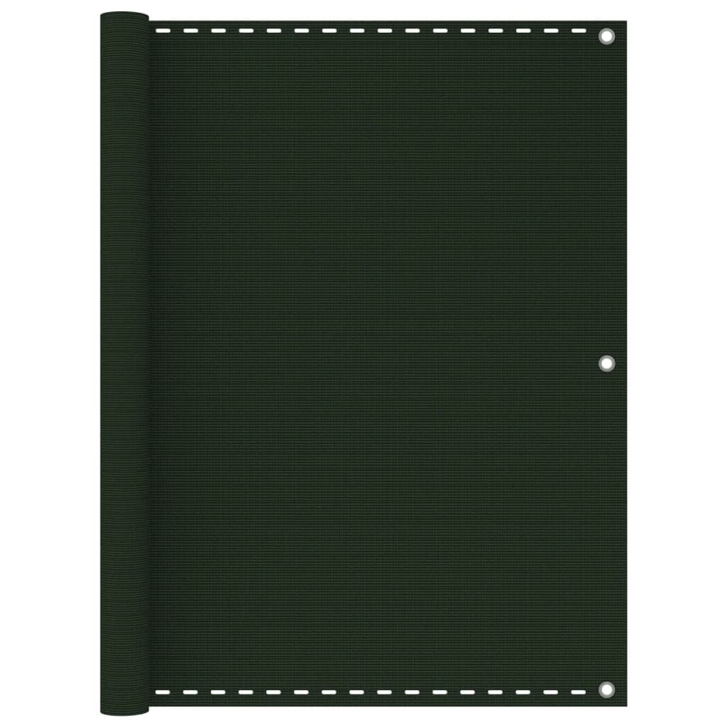 vidaXL Balcony Screen Dark Green 120x400 cm HDPE