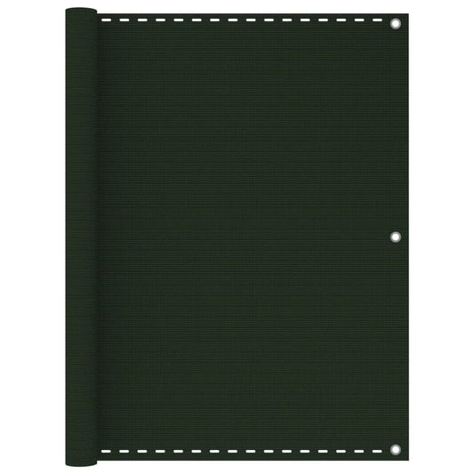 vidaXL Balcony Screen Dark Green 120x400 cm HDPE